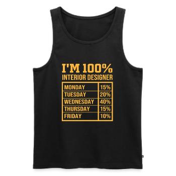 Architecture Architect Interior Designer - Men's Premium Organic Tank Top - black - Front - Michal (187cm)