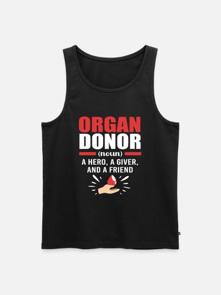 Nierenspender Spender Niere - Männer Premium Bio Tank Top - Schwarz