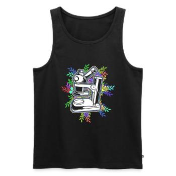 Laboratory Bio Chemistry Microscope Laboratory - Men's Premium Organic Tank Top - black - Front - Michal (187cm)