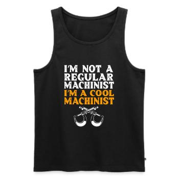Cutting machine operator turner milling cutter CNC machinist - Men's Premium Organic Tank Top - black - Front - Michal (187cm)