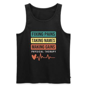 Physiotherapy Physiotherapy Physiotherapist - Men's Premium Organic Tank Top - black - Front - Michal (187cm)