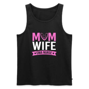 Medical Assistant MFA Mom Wife Mother - Men's Premium Organic Tank Top - black - Front - AI Model Male 178 light (178cm)