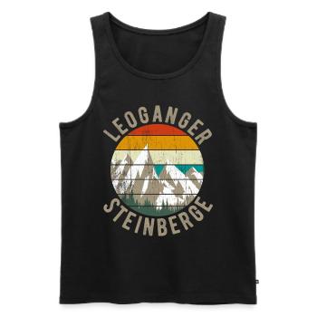 Leoganger Steinberge Leogang Holidays Austria - Men's Premium Organic Tank Top - black - Front - Michal (187cm)
