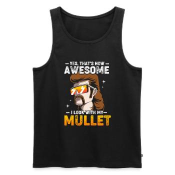 Mullet Haircut Mullet - Men's Premium Organic Tank Top - black - Front - AI Model Male 178 light (178cm)