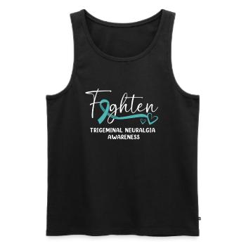 Trigeminusneuralgie - Männer Premium Bio Tank Top - Schwarz - Vorne - AI Model Male 178 light (178cm)