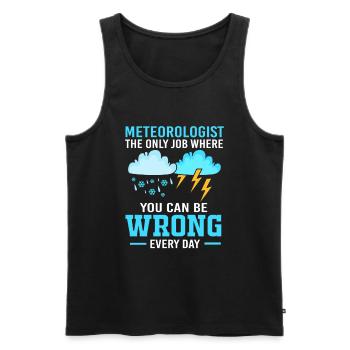 Meteorologie Meteorologe Wetter - Männer Premium Bio Tank Top - Schwarz - Vorne - Michal (187cm)