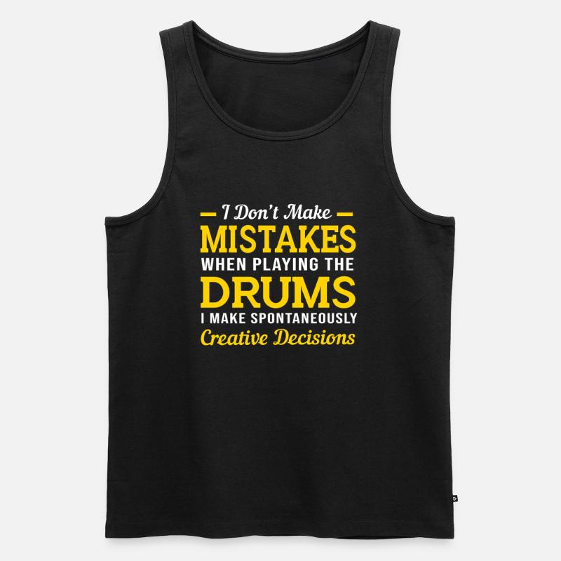 Schlagzeug Schlagzeuger Drumsticks - Männer Premium Bio Tank Top - Schwarz