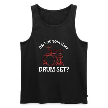 Schlagzeuger Drumsticks Schlagzeug - Männer Premium Bio Tank Top - Schwarz - Vorne - Michal (187cm)