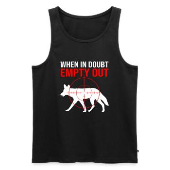 Chasseur de coyotes - Débardeur bio Premium Homme - noir - Devant - Michal (187cm)
