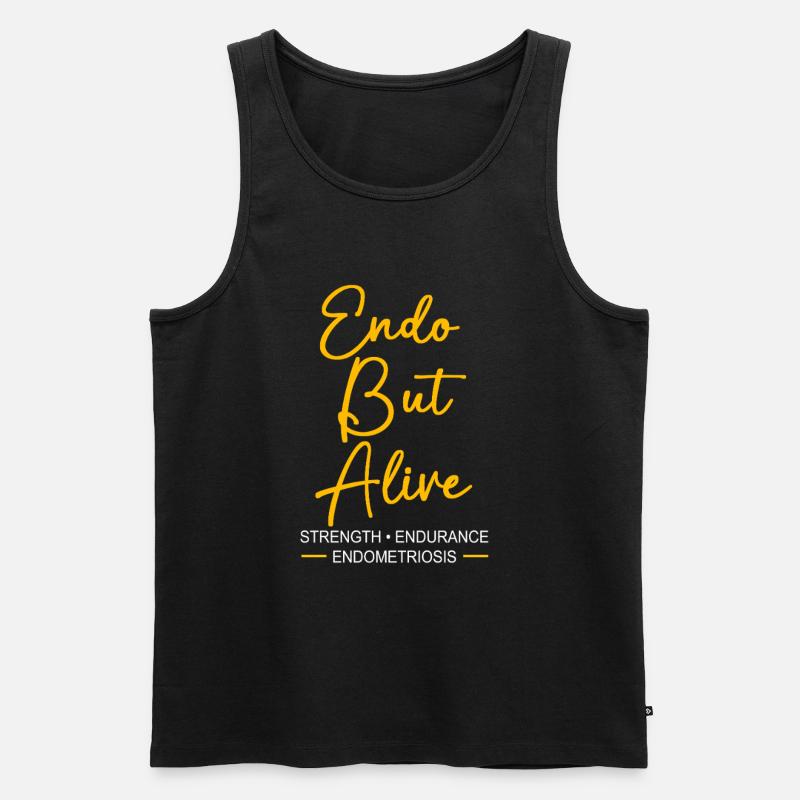 Endo Endometriose - Männer Premium Bio Tank Top - Schwarz