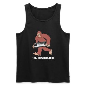 Djing Label Keyboard DJ - Männer Premium Bio Tank Top - Schwarz - Vorne - Michal (187cm)