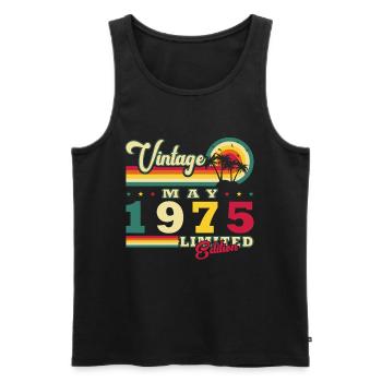 May 1975 | Birthday Gift May 1975 May 1975 - Men's Premium Organic Tank Top - black - Front - Michal (187cm)