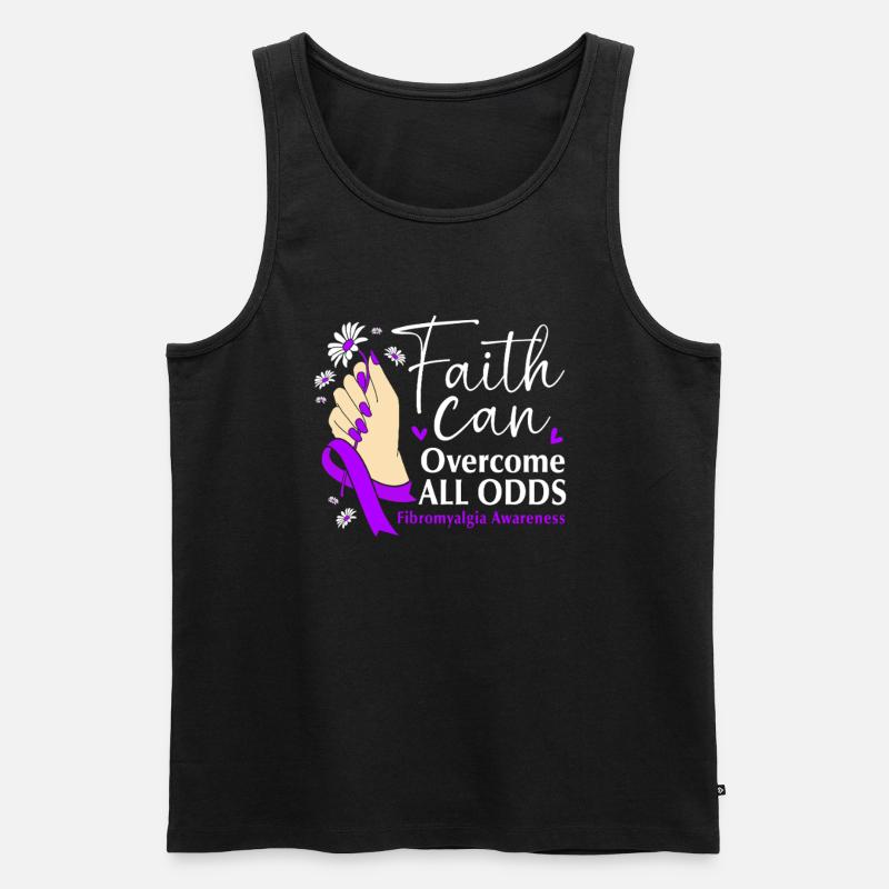 Fibro Fibromyalgie - Männer Premium Bio Tank Top - Schwarz