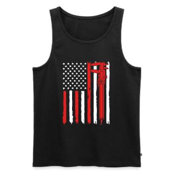 CNC Mechanic Mechanical Engineer Locksmith - Men's Premium Organic Tank Top - black - Front - Michal (187cm)