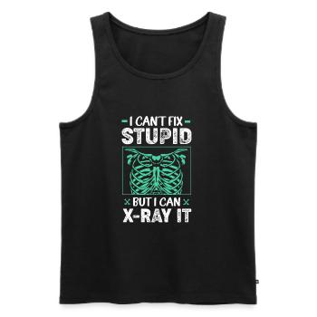 MRI Radiologist Radiology Rad Tech X-ray - Men's Premium Organic Tank Top - black - Front - AI Model Male 178 light (178cm)