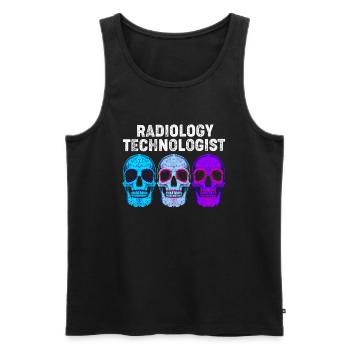 MRI Radiologist Radiology Rad Tech X-ray - Men's Premium Organic Tank Top - black - Front - AI Model Male 178 light (178cm)