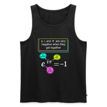 Mathematician Math Mathematical Mathematics - Men's Premium Organic Tank Top - black - Front - AI Model Male 178 light (178cm)