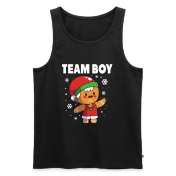 Werdende Mutter Weihnachten Gender Reveal - Männer Premium Bio Tank Top - Schwarz - Vorne - AI Model Male 178 light (178cm)
