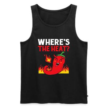 Jalapeno Chipotle Chilli Chili Pepper Hot Chili - Men's Premium Organic Tank Top - black - Front - AI Model Male 178 light (178cm)