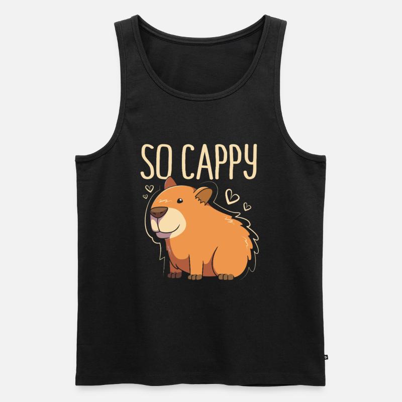 Capibara Capybara - Männer Premium Bio Tank Top - Schwarz
