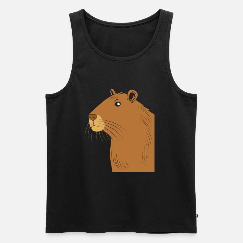 Capybara Capibara - Männer Premium Bio Tank Top - Schwarz