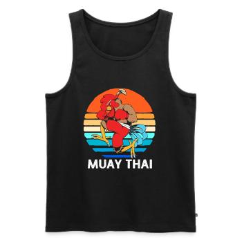 Thai boxing Kickboxer Kickboxing Muay thai - Männer Premium Bio Tank Top - Schwarz - Vorne - Michal (187cm)