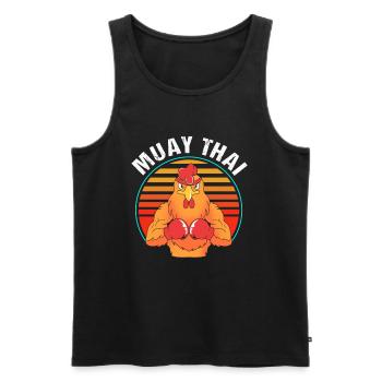 Thai boxing Kickboxer Kickboxing Muay thai - Männer Premium Bio Tank Top - Schwarz - Vorne - Michal (187cm)