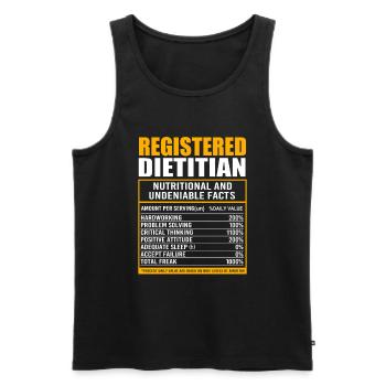 Dietician Diet - Men's Premium Organic Tank Top - black - Front - AI Model Male 178 light (178cm)