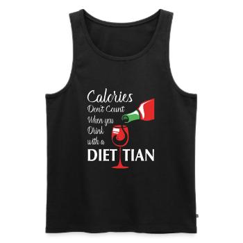 Diet Dietician - Men's Premium Organic Tank Top - black - Front - AI Model Male 178 light (178cm)