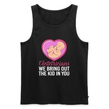 Hebamme Obgyn Frauenheilkunde Geburtshilfe - Männer Premium Bio Tank Top - Schwarz - Vorne - AI Model Male 178 light (178cm)