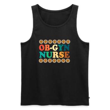 Obgyn Frauenheilkunde Geburtshilfe Hebamme - Männer Premium Bio Tank Top - Schwarz - Vorne - AI Model Male 178 light (178cm)