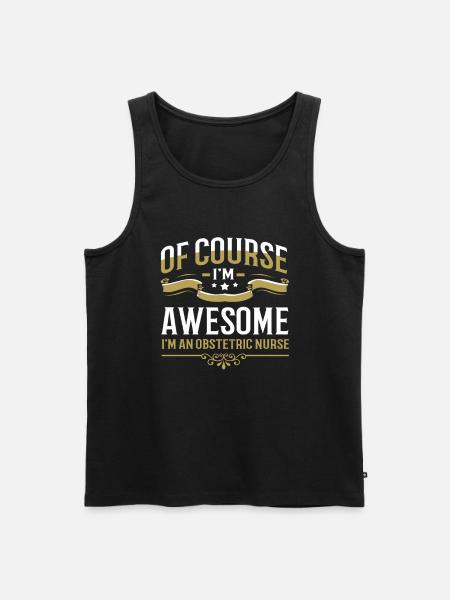 Pregnancy Hospital Nurse - Men's Premium Organic Tank Top - black