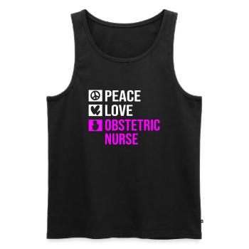Krankenschwester Schwangerschaft Krankenhaus - Männer Premium Bio Tank Top - Schwarz - Vorne - AI Model Male 178 light (178cm)