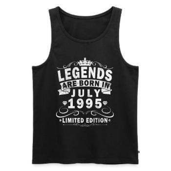 Geburtstag Juli 1995 juli 1995 July 1995 - Männer Premium Bio Tank Top - Schwarz - Vorne - Michal (187cm)