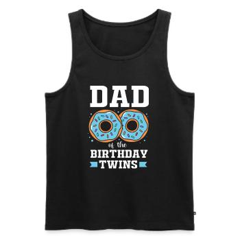 Gémeaux Père Gémeaux Papa - Débardeur bio Premium Homme - noir - Devant - Michal (187cm)