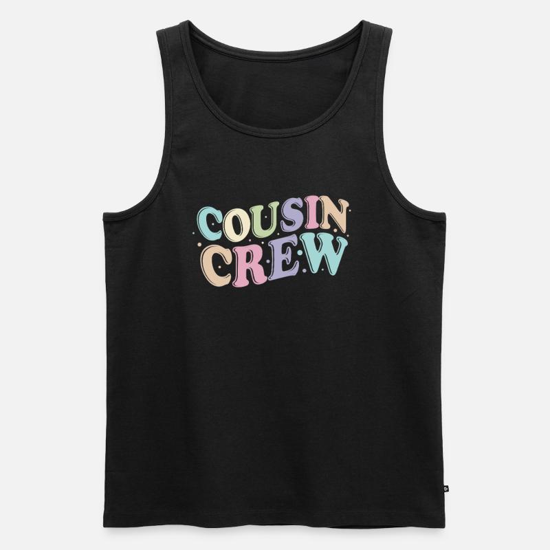 Cousin Crew - Männer Premium Bio Tank Top - Schwarz