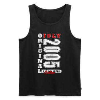 Juli 2005 | Geburtstag 2005 Jahrgang Juli 2005 - Männer Premium Bio Tank Top - Schwarz - Vorne - AI Model Male 178 light (178cm)