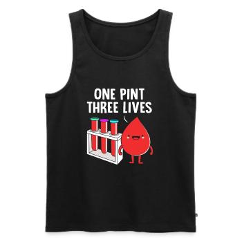 Blood donor Blood donation Blood donation - Men's Premium Organic Tank Top - black - Front - AI Model Male 178 light (178cm)