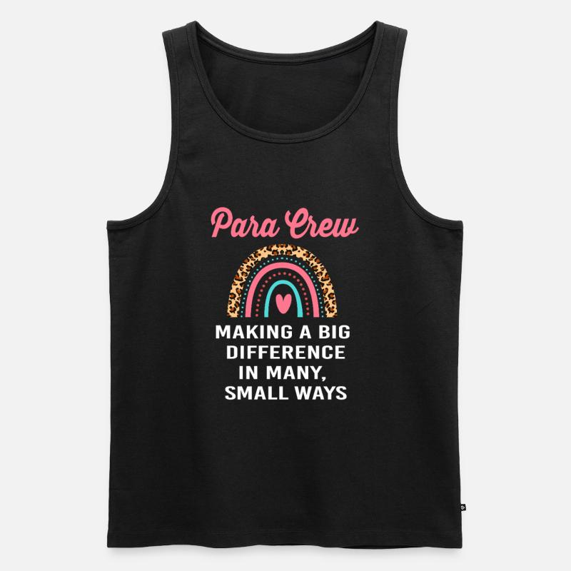 Paraeducator Lehrerassistent Paraprofessional - Männer Premium Bio Tank Top - Schwarz