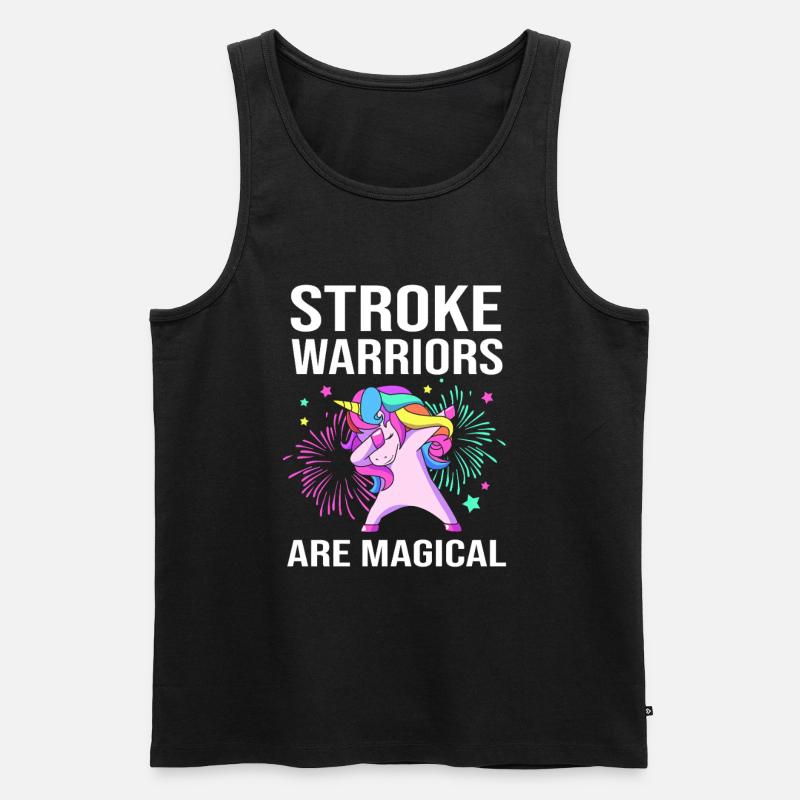 Schlaganfall Hirnschlag - Männer Premium Bio Tank Top - Schwarz