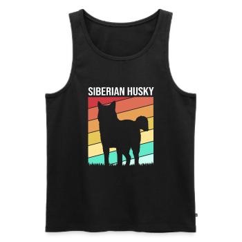 Husky - Men's Premium Organic Tank Top - black - Front - Michal (187cm)
