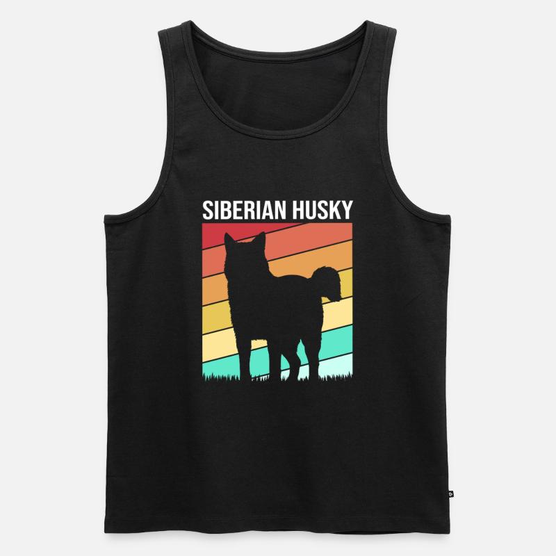 Husky - Männer Premium Bio Tank Top - Schwarz