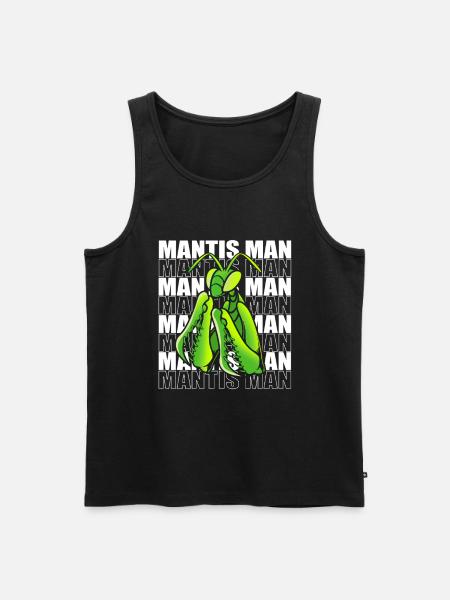 Gottesanbeter Gottesanbeterin Mantis - Männer Premium Bio Tank Top - Schwarz