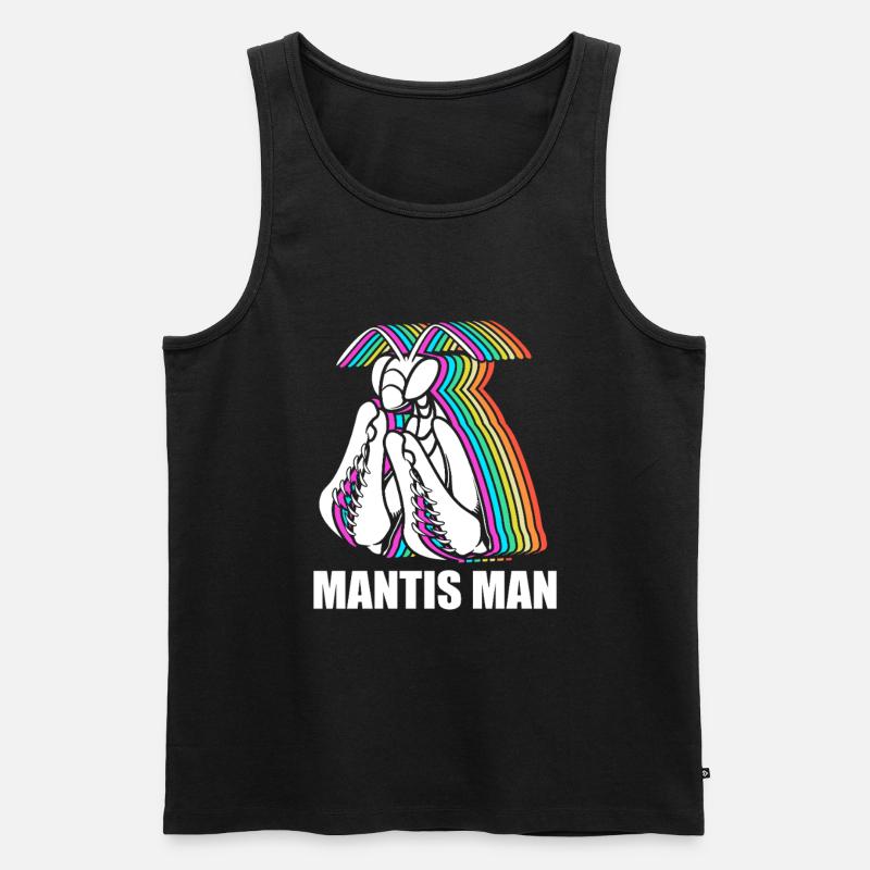 Gottesanbeter Gottesanbeterin Mantis - Männer Premium Bio Tank Top - Schwarz