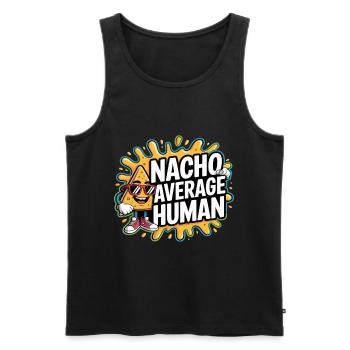 Nacho Durchschnittlicher Mensch - Männer Premium Bio Tank Top - Schwarz - Vorne - AI Model Male 178 light (178cm)