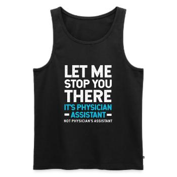 MFA PA Physician Assistant Nursing Physician Assistant - Men's Premium Organic Tank Top - black - Front - AI Model Male 178 light (178cm)