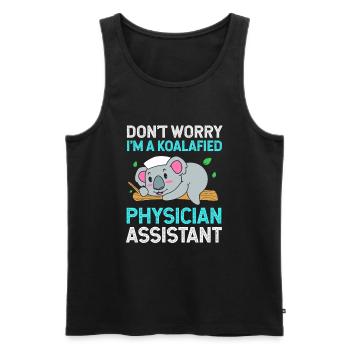 MFA PA Physician Assistant Nursing Physician Assistant - Men's Premium Organic Tank Top - black - Front - AI Model Male 178 light (178cm)