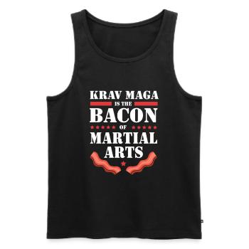 Krav Maga - Débardeur bio Premium Homme - noir - Devant - Michal (187cm)