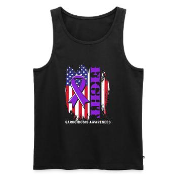 Sarcoidosis - Men's Premium Organic Tank Top - black - Front - AI Model Male 178 light (178cm)