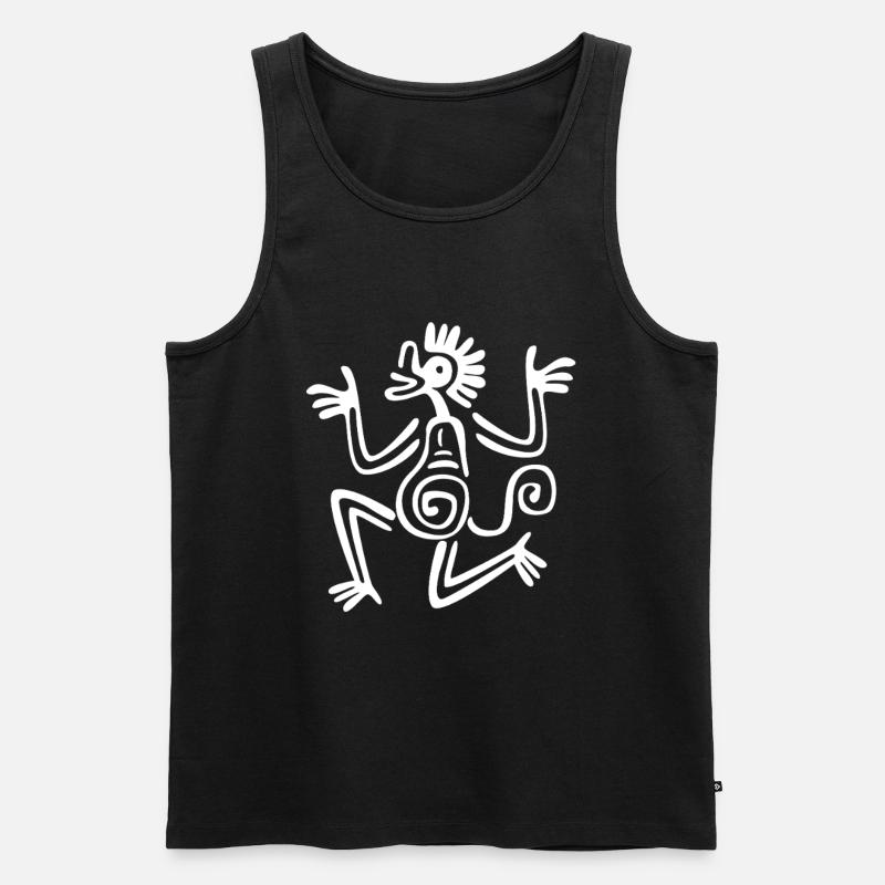 aztec Maya kalender Inka - Männer Premium Bio Tank Top - Schwarz